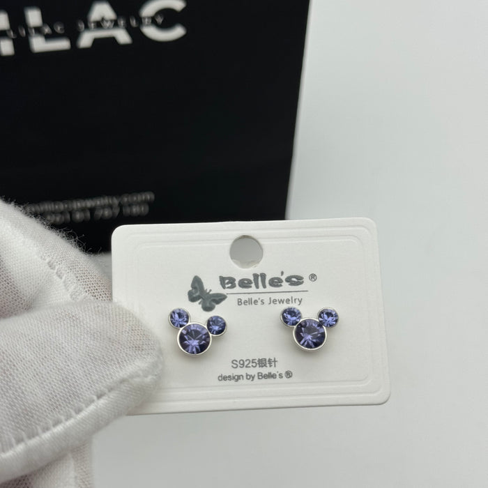 Dark Blue Earring By Swarovski Crystal