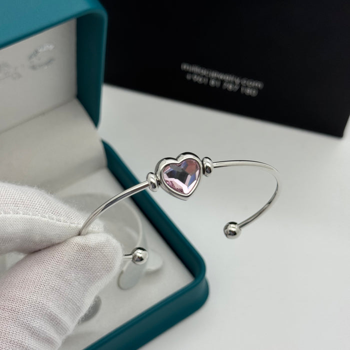 Heart Crystal Stainless Steel By Swarovski crystal