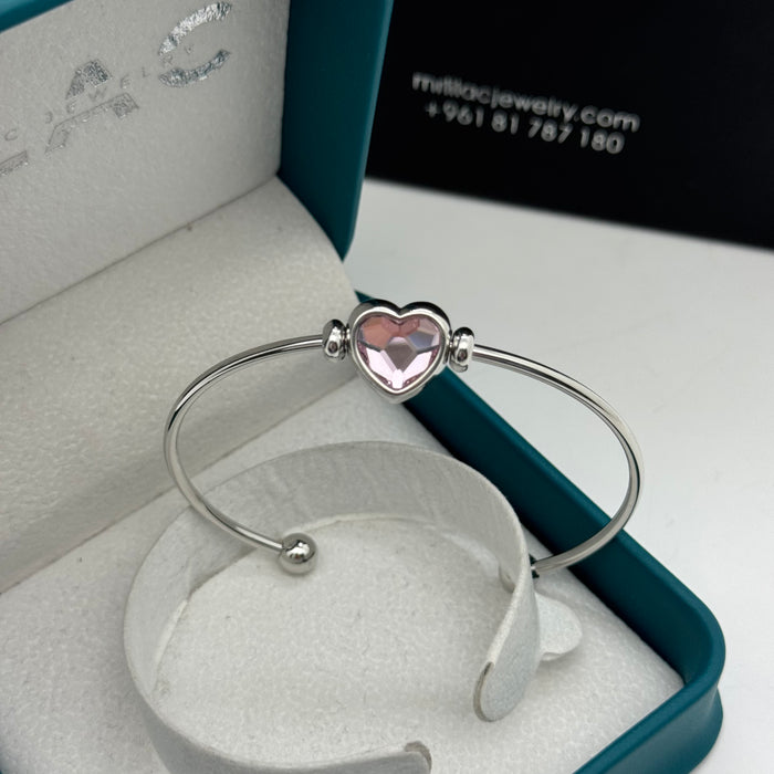 Heart Crystal Stainless Steel By Swarovski crystal