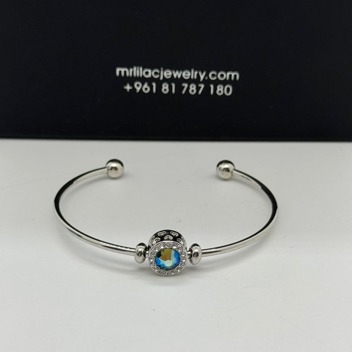 Blue Diamond Stainless Steel By Swarovski Crystal