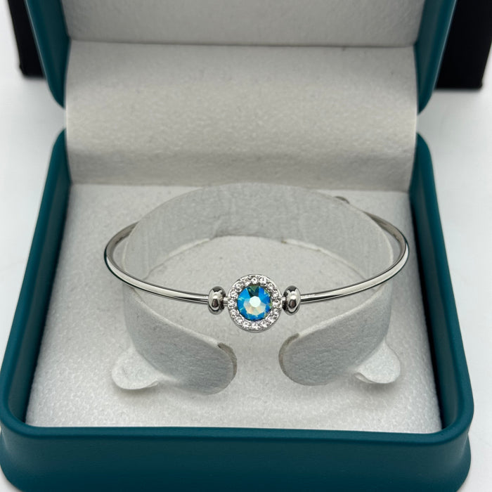 Blue Diamond Stainless Steel By Swarovski Crystal