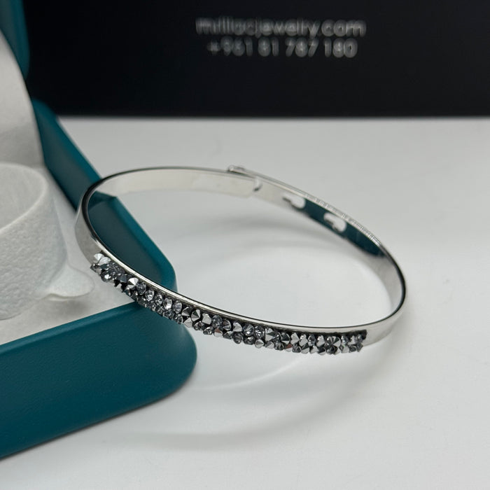 Silver Stresses By Swarovski Crystal