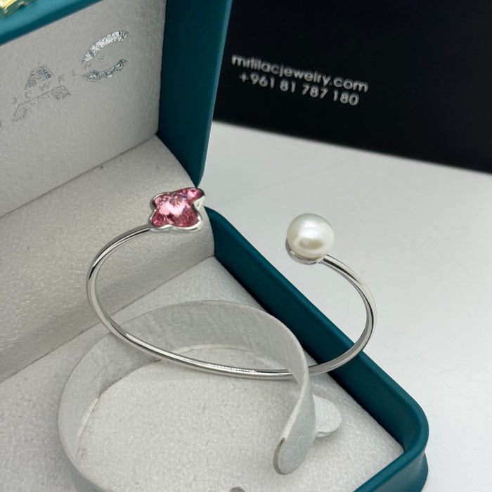 Purple Crystal Stainless Steel By Swarovski Crystal