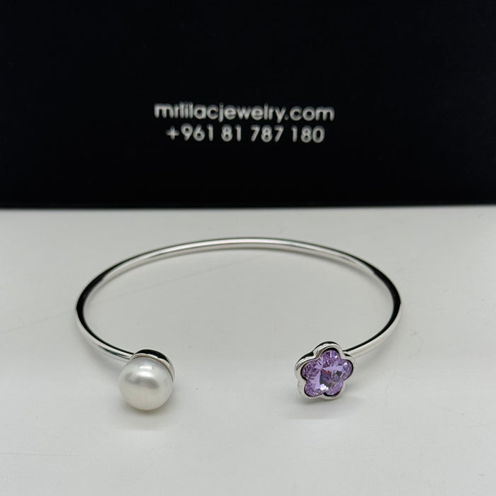 Purple Crystal Stainless Steel By Swarovski Crystal