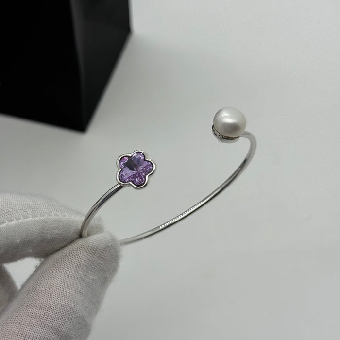 Purple Crystal Stainless Steel By Swarovski Crystal