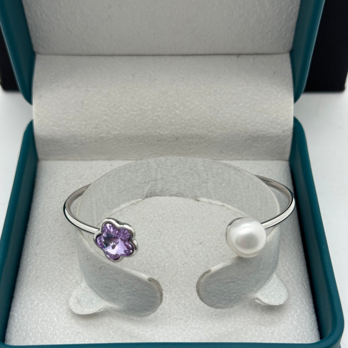 Purple Crystal Stainless Steel By Swarovski Crystal