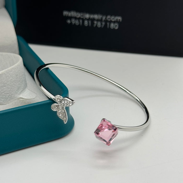 Purple Crystal Stainless Steel By Swarovski Crystal