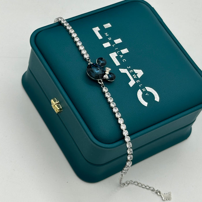 Elegant Swarovski Mickey-Inspired Crystal Bracelet