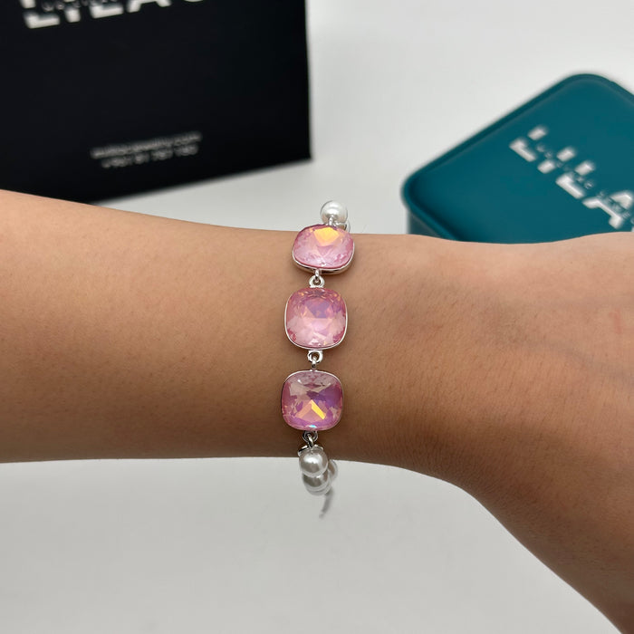 Blush Cushion-Cut Swarovski Crystal Bracelet