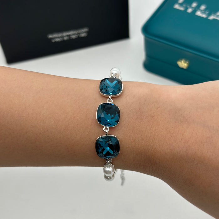 Blush Cushion-Cut Swarovski Crystal Bracelet