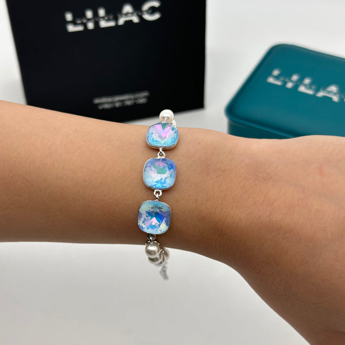 Blush Cushion-Cut Swarovski Crystal Bracelet