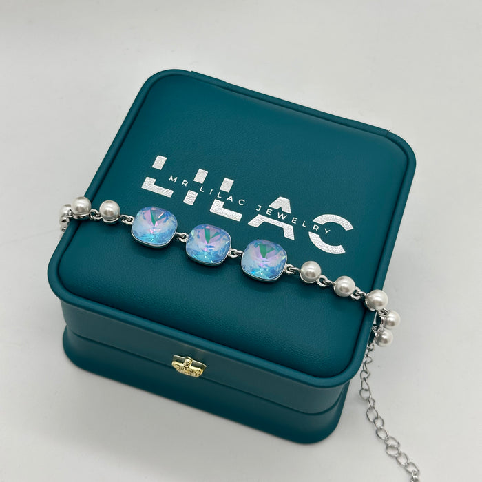 Blush Cushion-Cut Swarovski Crystal Bracelet
