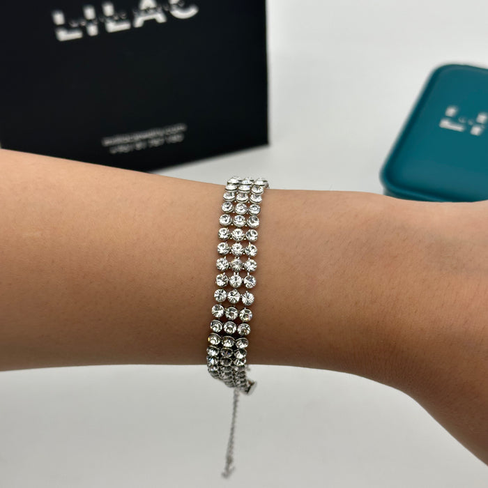 Triple Row Classic Swarovski Tennis Bracelet