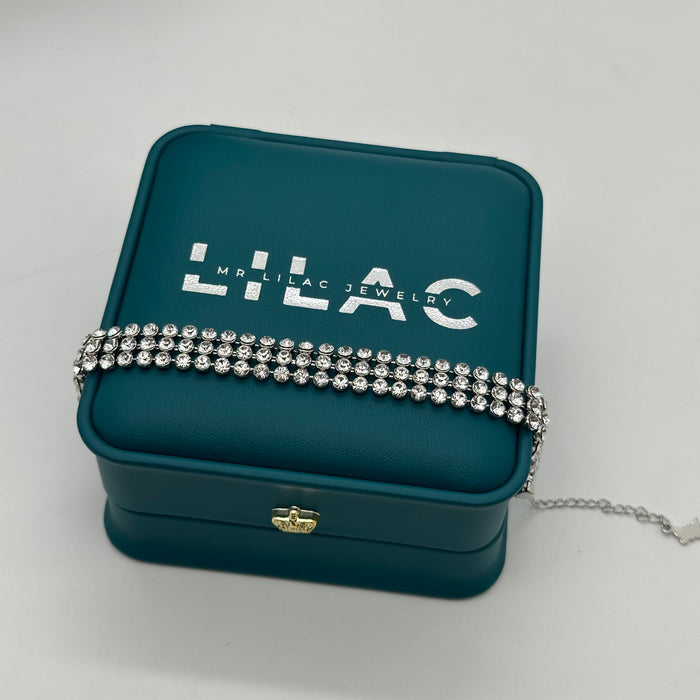 Triple Row Classic Swarovski Tennis Bracelet