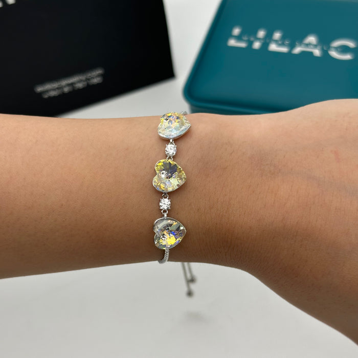 Aurora Heart-Cut Swarovski Crystal Bracelet