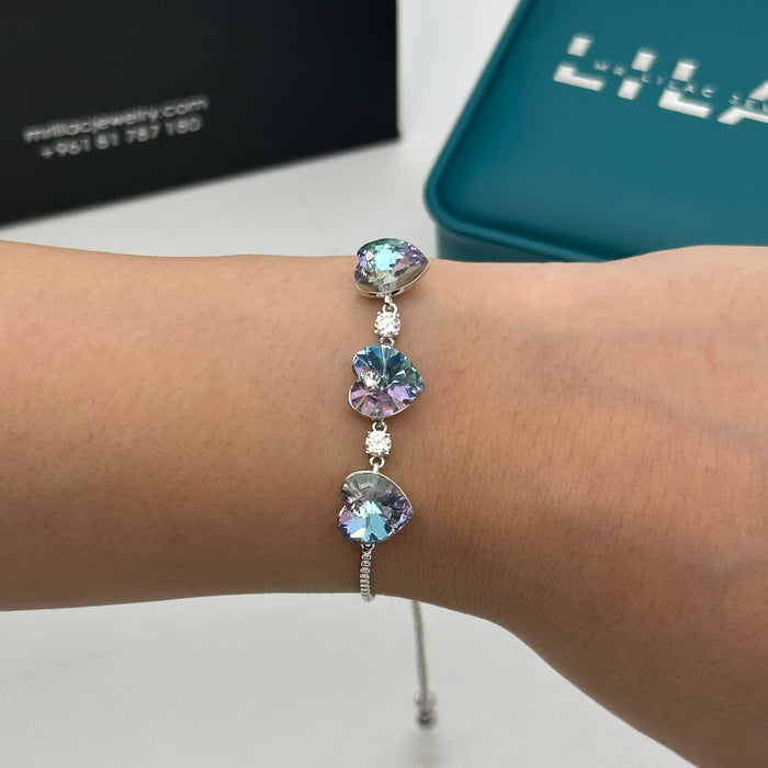 Aurora Heart-Cut Swarovski Crystal Bracelet