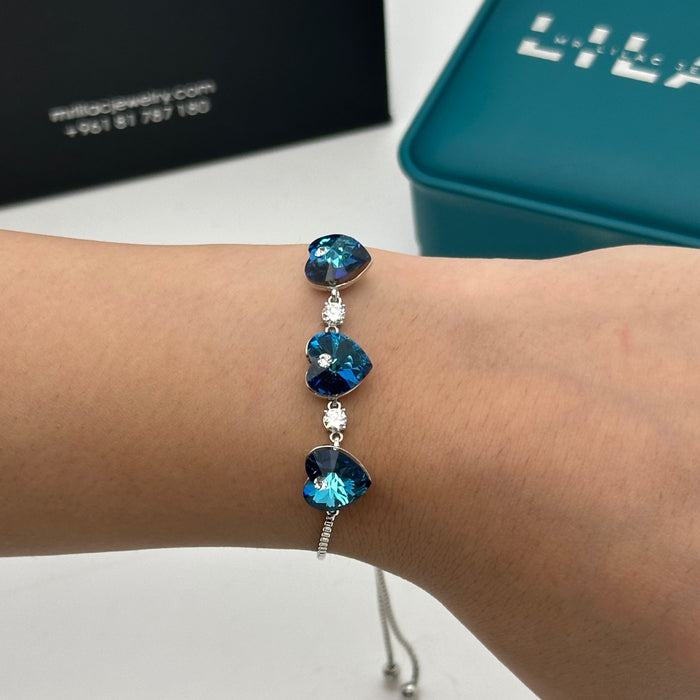 Aurora Heart-Cut Swarovski Crystal Bracelet