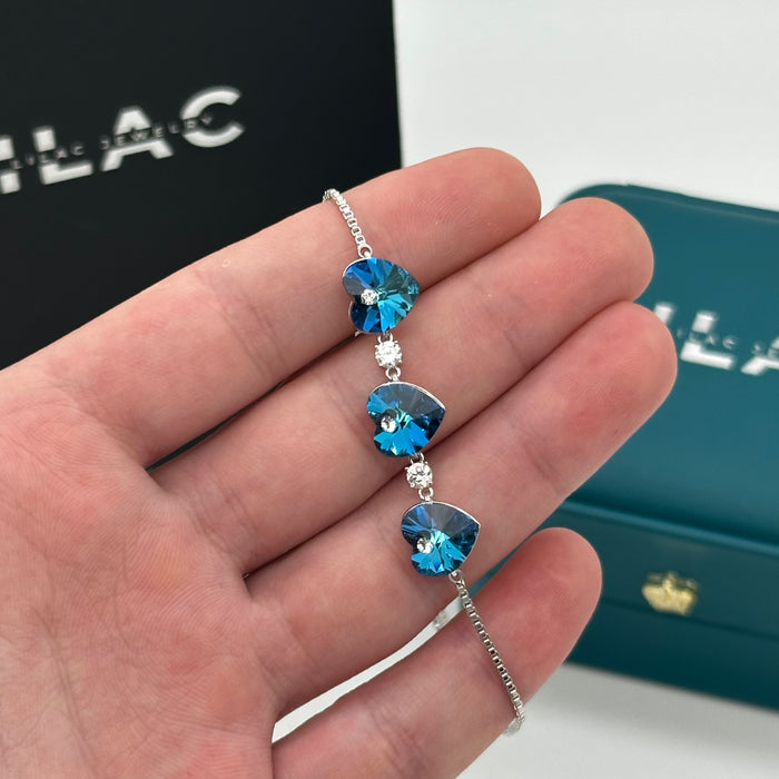 Aurora Heart-Cut Swarovski Crystal Bracelet