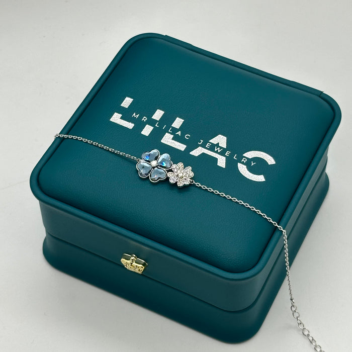 Swarovski Clover Blossom Bracelet –  Crystal Elegance