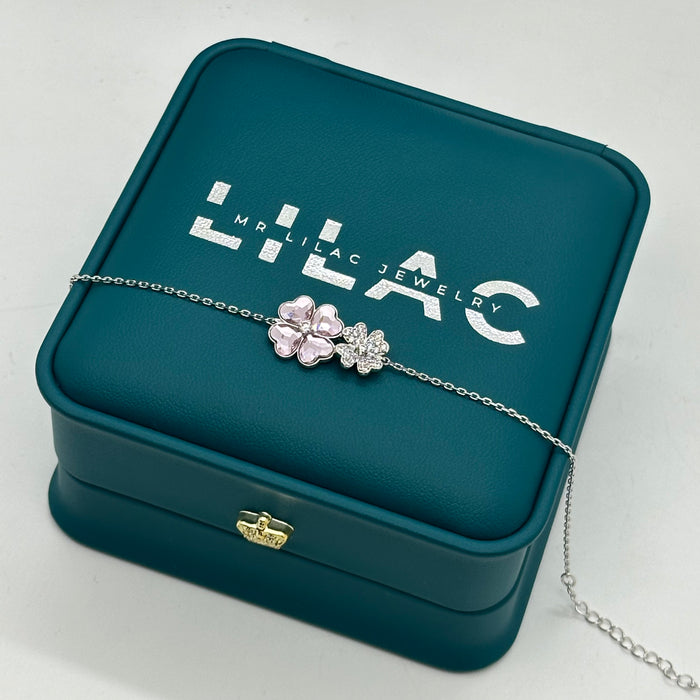 Swarovski Clover Blossom Bracelet –  Crystal Elegance