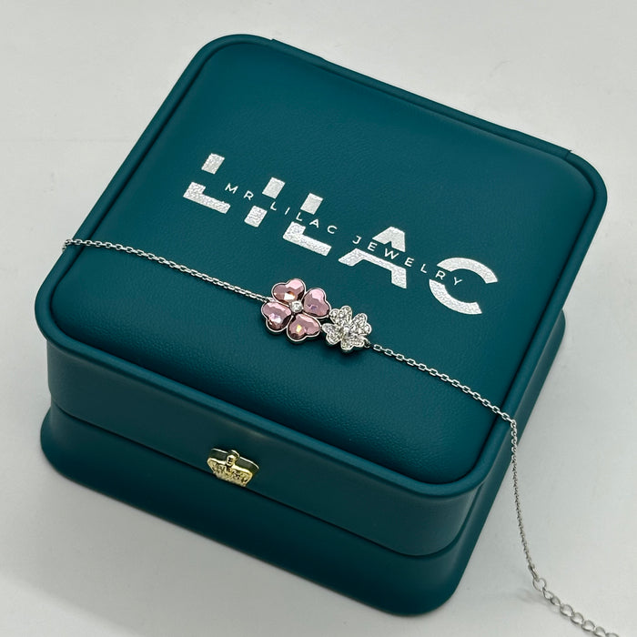 Swarovski Clover Blossom Bracelet –  Crystal Elegance