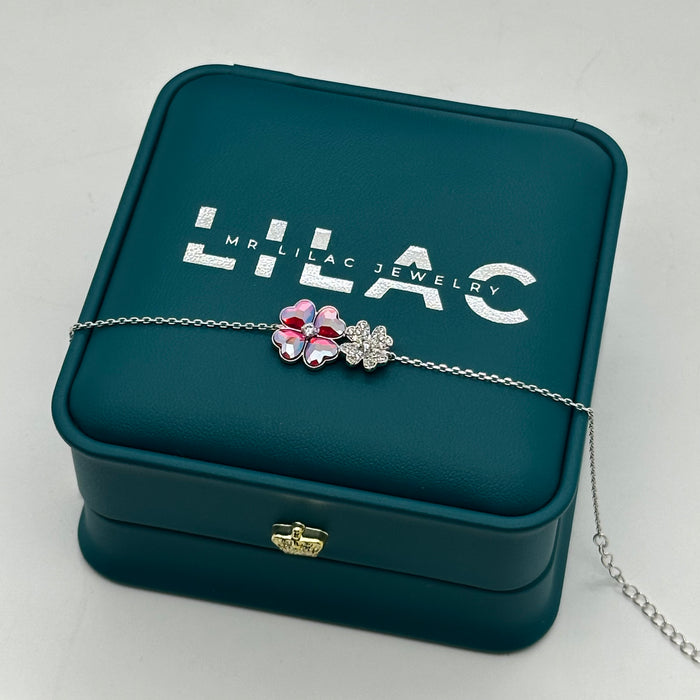 Swarovski Clover Blossom Bracelet –  Crystal Elegance