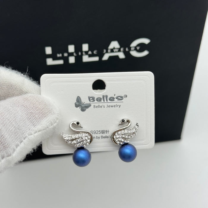 Premium Blue Earring By Swarovski Crystal