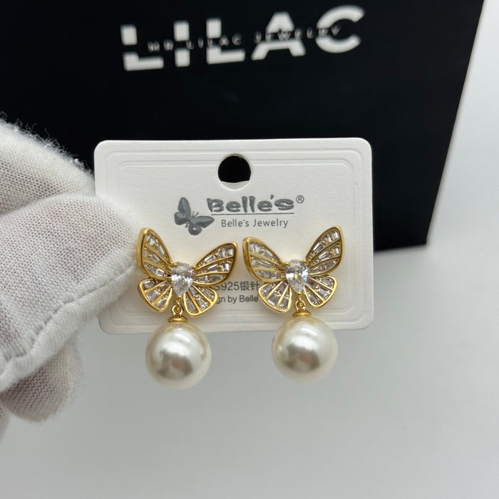 Butterfly Stresses Earring By Swarovski Crystal