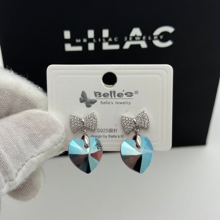 Heart Diamond Earring By Swarovski Crystal