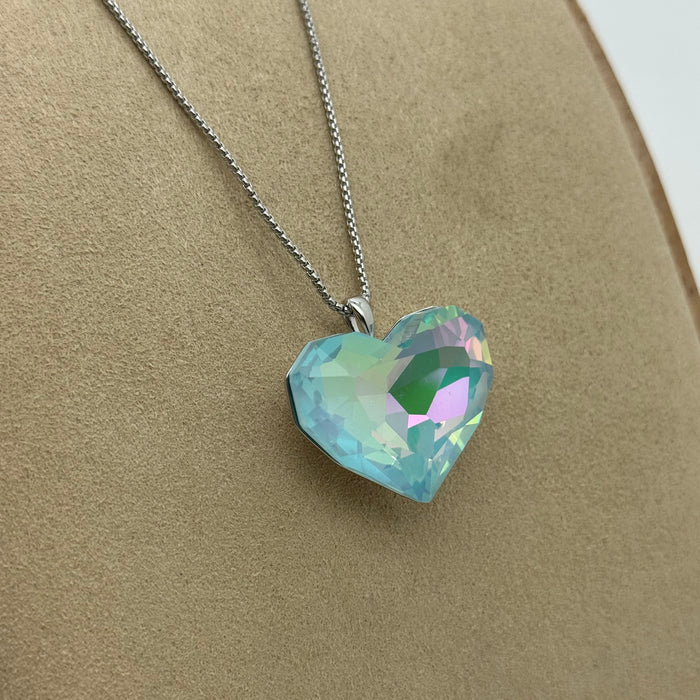 Light Blue Crystal Necklace By Swarovski Crystal