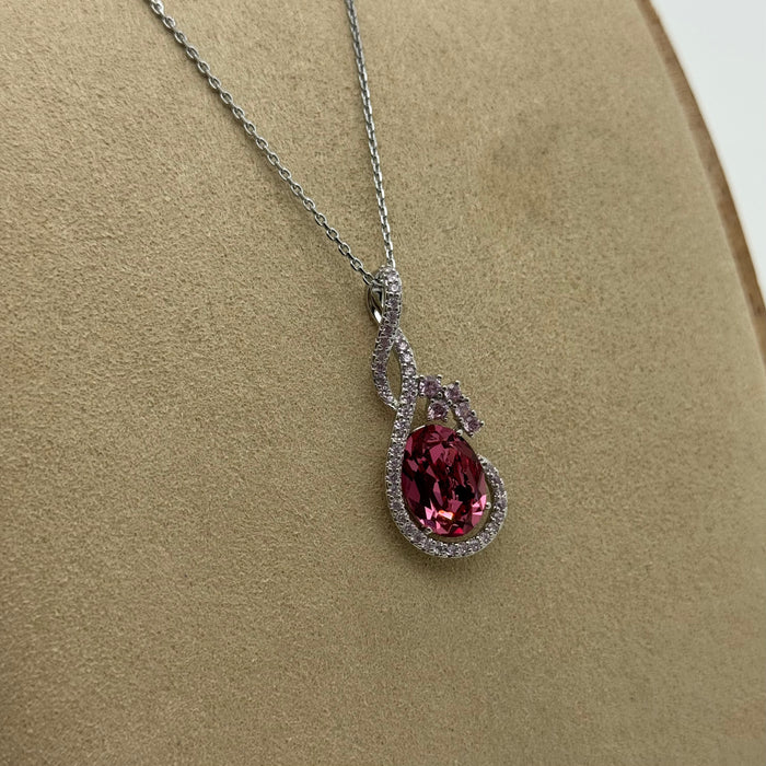 Purple Crystal Stress Necklace By Swarovski Crystal
