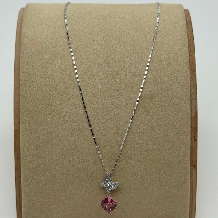 Purple Crystal Stress Necklace By Swarovski Crystal