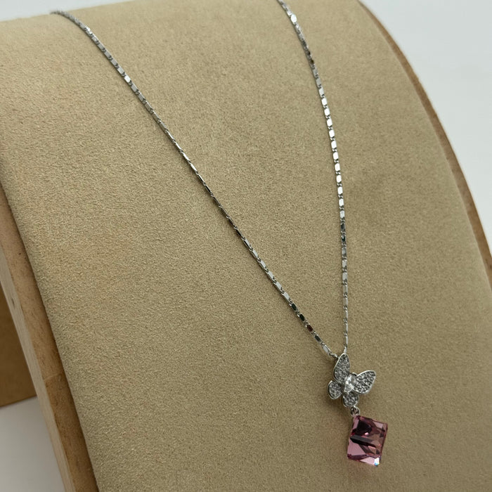Purple Crystal Stress Necklace By Swarovski Crystal