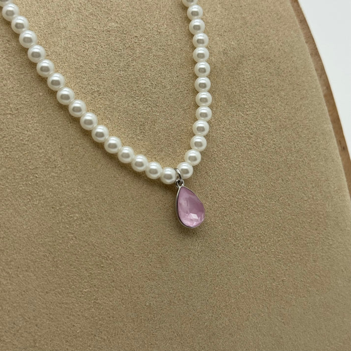 Light Purple Crystal Necklace By Swarovski Crystal