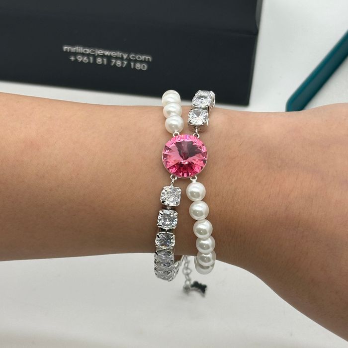 Swarovski Ocean Pearl Bracelet – Crystal & Pearl Elegance