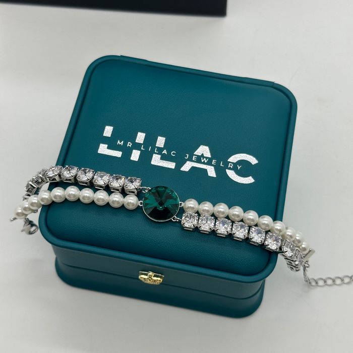 Swarovski Ocean Pearl Bracelet – Crystal & Pearl Elegance