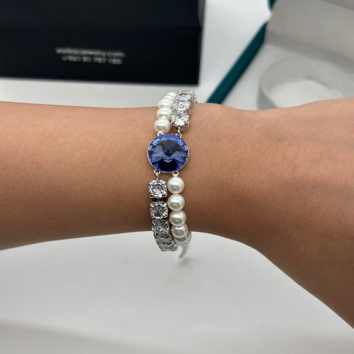 Swarovski Ocean Pearl Bracelet – Crystal & Pearl Elegance