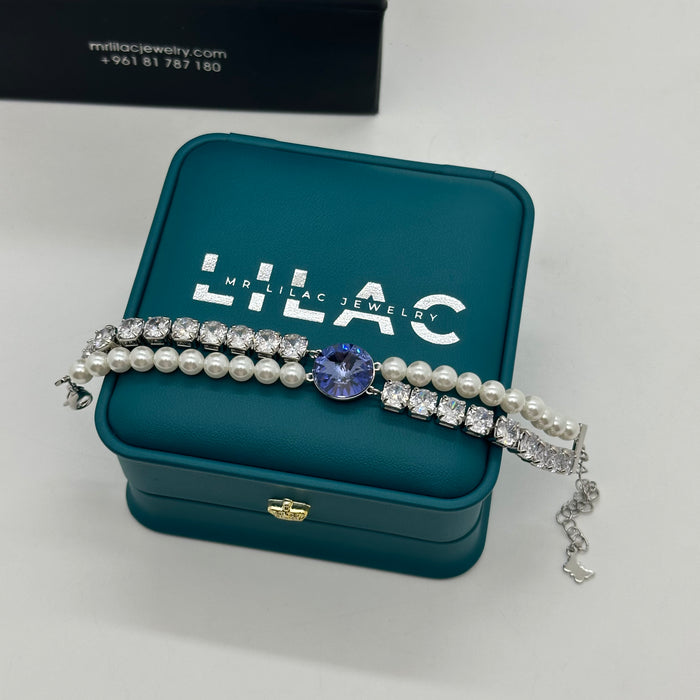 Swarovski Ocean Pearl Bracelet – Crystal & Pearl Elegance