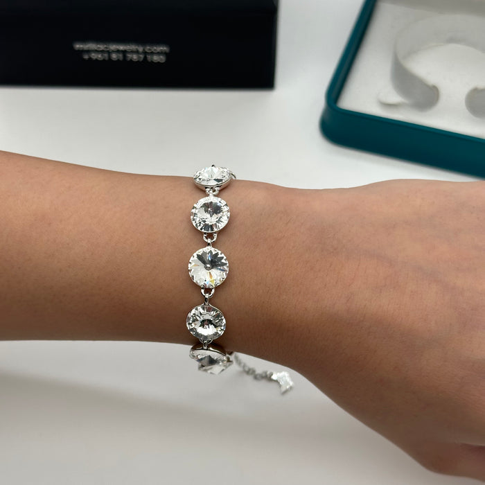 Swarovski Crystal Radiance Bracelet – Clear Stone Elegance