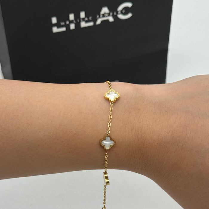 Van Cleef Gold Plated 9MM Bracelet For Women