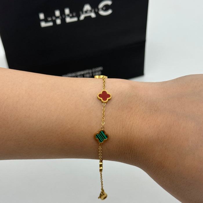 Van Cleef Gold Plated 9MM Bracelet For Women