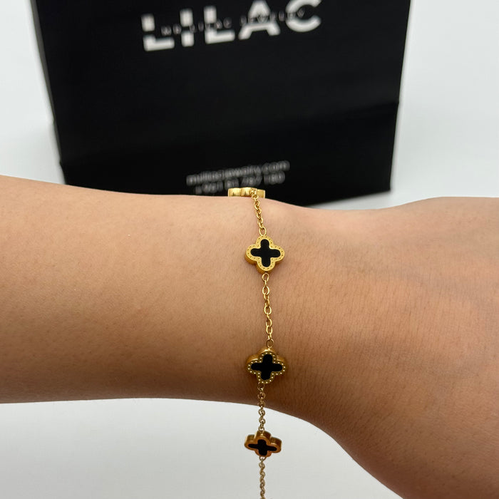 Van Cleef Gold Plated 9MM Bracelet For Women