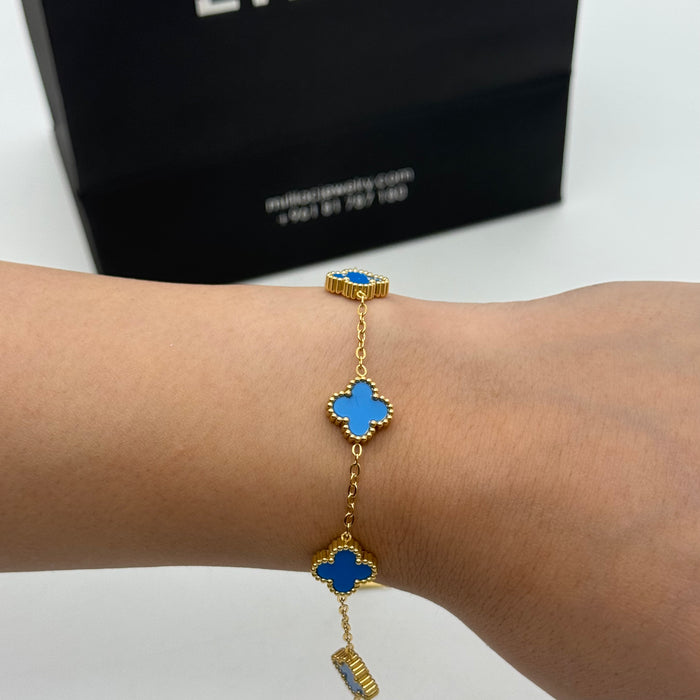 Van Cleef Gold Plated 13MM Bracelet For Women