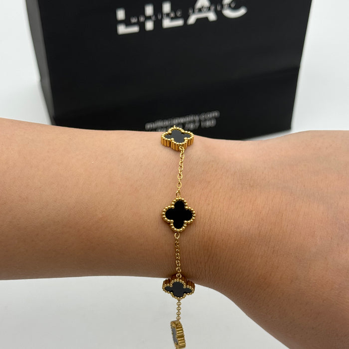 Van Cleef Gold Plated 13MM Bracelet For Women