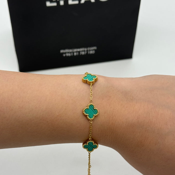 Van Cleef Gold Plated 13MM Bracelet For Women
