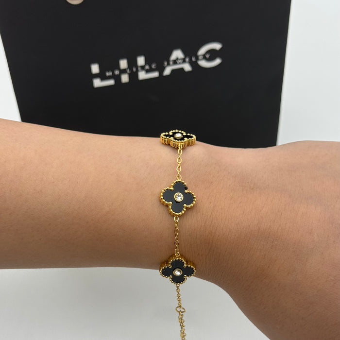 Van Cleef Gold Plated Stress 13MM Bracelet For Women