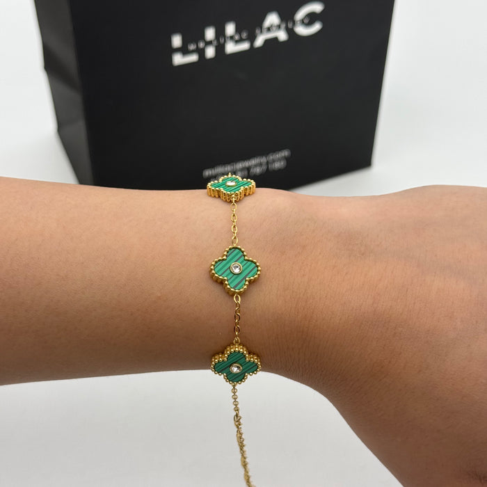 Van Cleef Gold Plated Stress 13MM Bracelet For Women