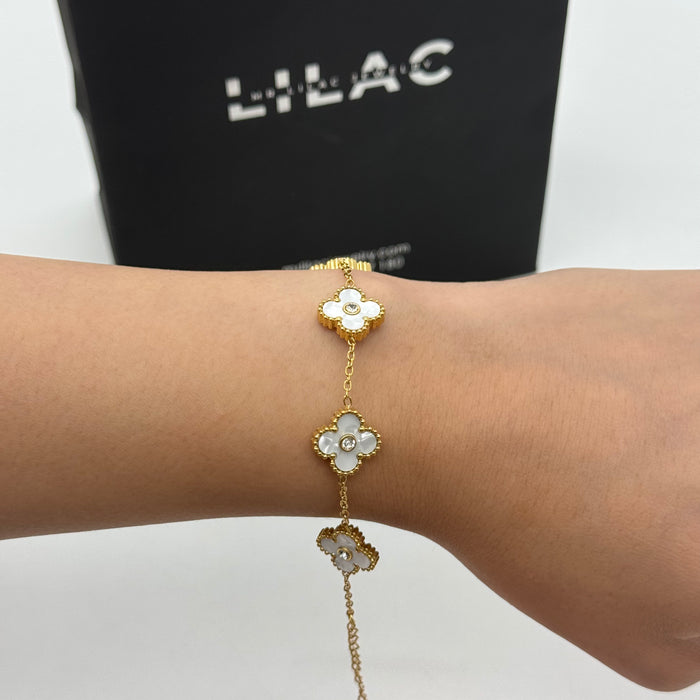 Van Cleef Gold Plated Stress 13MM Bracelet For Women