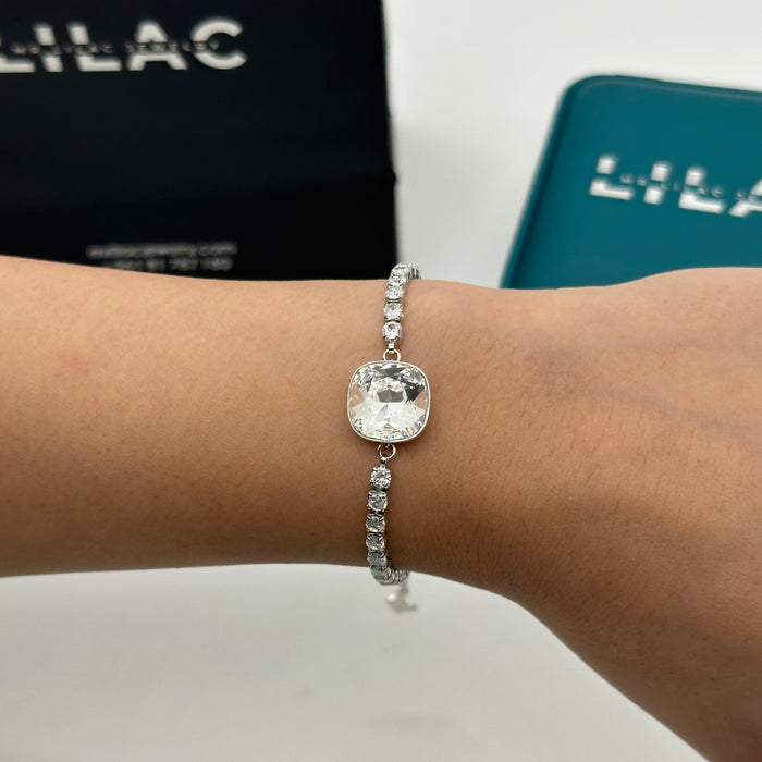 Swarovski Azure Cushion-Cut Tennis Bracelet
