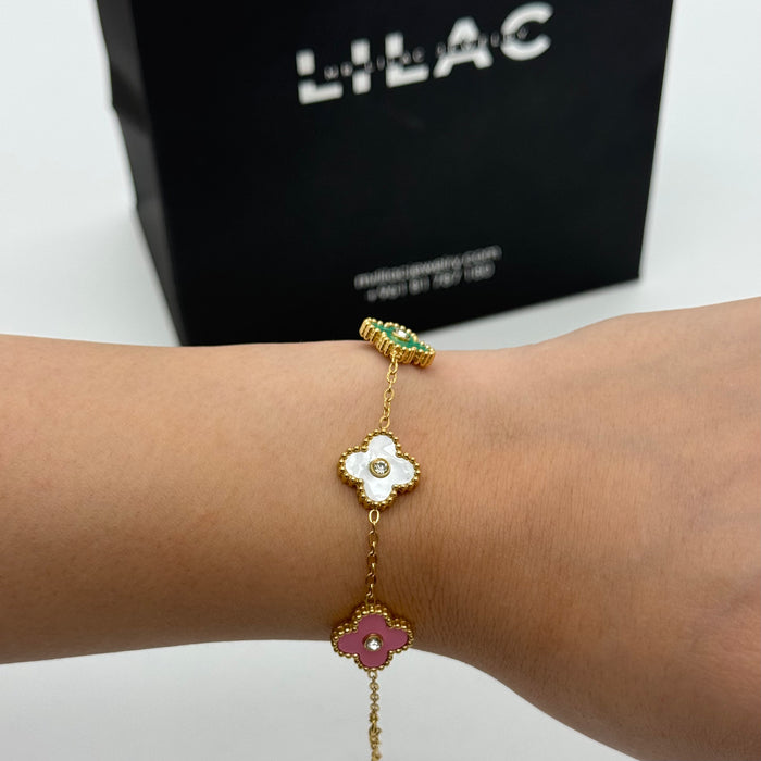 Van Cleef Gold Plated Stress 13MM Bracelet For Women